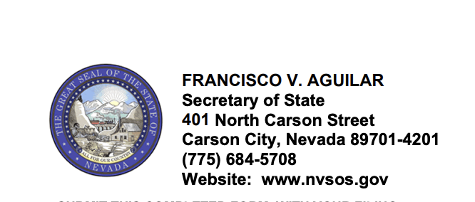 Nevada State Apostille